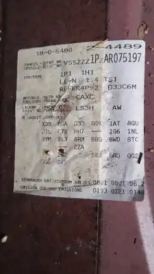 Veicolo di demolizione seat leon (1p1) comfort limited dell'anno 2010 alimentato cax