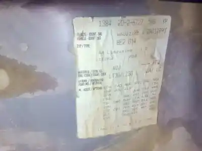 Veículo de Sucata audi a4 berlina (8e) 1.8 t sport edition do ano 2001 alimentado avj