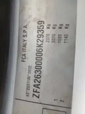 Veicolo di demolizione fiat doblo ii cargo (263) furgón base dell'anno 2018 alimentato 330a1000