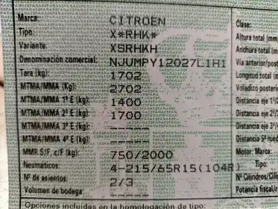 Здавання транспортного засобу citroen jumpy hdi 120 27 l1h1 furg. року 2007 потужний rhk