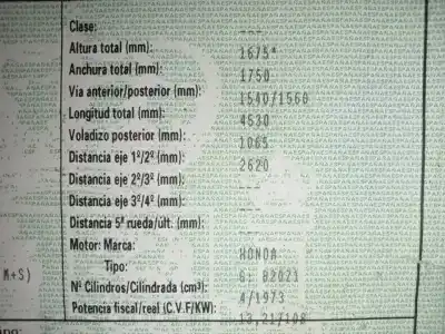 Veículo de Sucata honda cr-v (rd1/3) básico (rd1) do ano 2000 alimentado b20z1