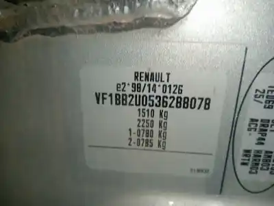 Здавання транспортного засобу renault clio ii fase i (b/cbo) 1.2 року 1998 потужний d4f722