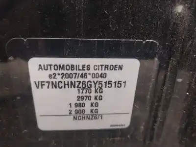 Veicolo di demolizione citroen c4 ii (nc_) 1.2 thp 110 dell'anno 2016 alimentato hn01