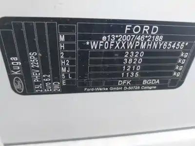 Здавання транспортного засобу ford kuga st-line x plug-in hybrid року 2022 потужний bgda