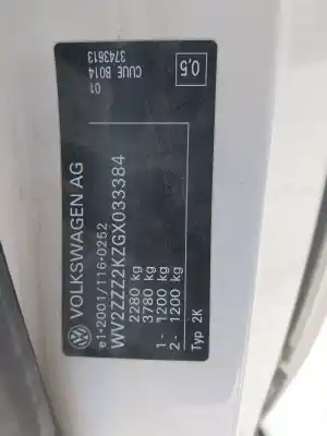 Veículo de Sucata volkswagen caddy iv monospace (sab, saj) 2.0 tdi 4motion do ano 2015 alimentado cuue,dfse