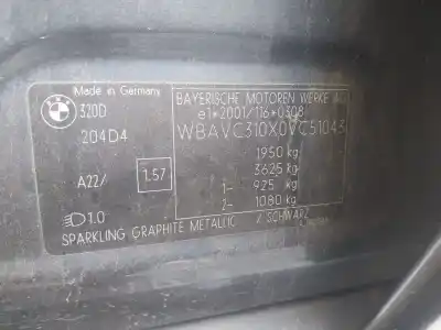 Scrapping Vehicle bmw 3 (e90) 320 d of the year 2006 powered m47 d20 (204d4),n47 d20 a,n47 d20 c