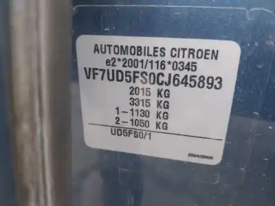 Здавання транспортного засобу citroen c4 picasso i monospace (ud_) 1.6 vti 120 року 2012 потужний 5fw (ep6)