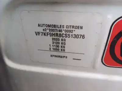 Vehículo de desguace citroen ds5 1.6 hdi 110 del año 2012 con motor 9hr (dv6c)