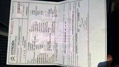 Scrapping Vehicle citroen c4 berlina 1.6 16v hdi of the year 2010 powered 9hx