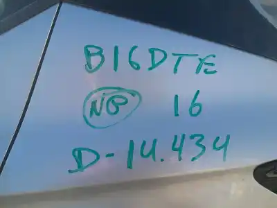 Scrapping Vehicle opel astra k berlina 5p b16dte of the year 2016 powered b16dte