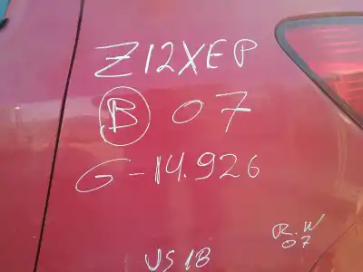 Scrapping Vehicle OPEL CORSA D Essentia of the year 2007 powered Z12XEP