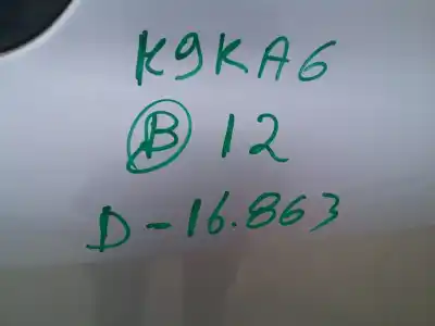 Scrapping Vehicle renault scenic iii (jz) k9k of the year 2012 powered k9k a6