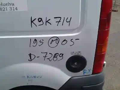 Scrapping Vehicle RENAULT KANGOO I (F/KC0) K9K714 of the year 2005 powered K9K714 Scrapping Vehicle RENAULT KANGOO I (F/KC0) K9K714 of the year 2005 powered K9K714