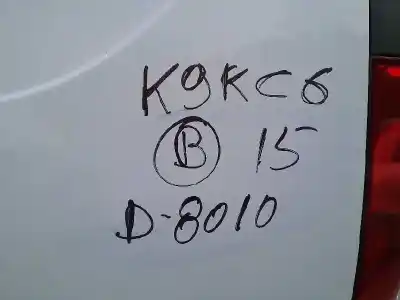 Scrapping Vehicle dacia dokker k9k c6 of the year 2015 powered k9k c6