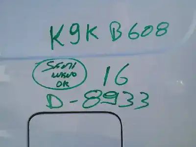 Veicolo di demolizione RENAULT KANGOO Emotion dell'anno 2016 alimentato K9KB608