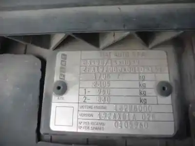 Sloopvoertuig fiat stilo multi wagon (192) 1.6 16v van het jaar 2002 aangedreven 182b6000