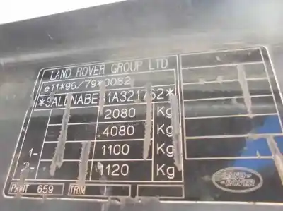 Veículo de Sucata land rover freelander (ln) s familiar do ano 2001 alimentado 204d3