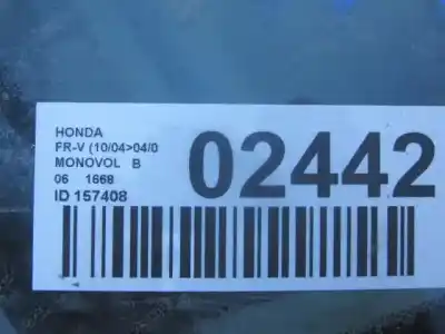 Утилизация автомобиля honda fr-v (be) 1.7 (be1) года 2001 питание d17a2