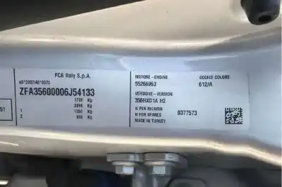 Утилизация автомобиля fiat ii tipo (357) hatchback 199b1000 года 2018 питание 199b1000