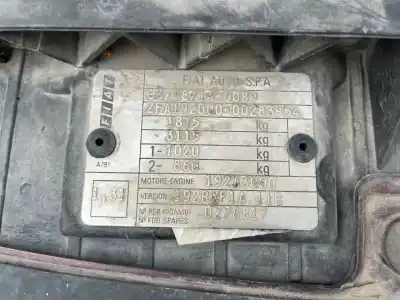 Scrapping Vehicle FIAT STILO (192) 1.9 JTD / 1.9 JTD 115 Active of the year 2003 powered 192A3000