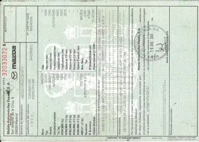 Veículo de Sucata mazda 6 berlina (gg) * do ano 2005 alimentado rf