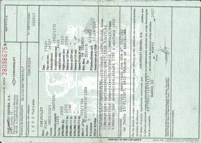 Scrapping Vehicle chevrolet captiva 2.0 diesel cat of the year 2007 powered z20s