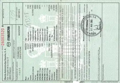 Veículo de Sucata mazda 6 hatchback (gg) 2.0 di (gg14) do ano 2004 alimentado rf