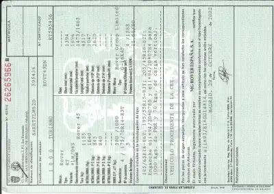 Scrapping Vehicle mg rover rover 45 (rt) 16k4f of the year 2003 powered 16k4f