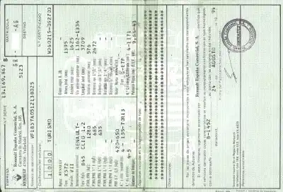 Утилизация автомобиля renault                                            clio i fase i+ii (b/c57)                                                                                                                                                                                                                                   1.2 alize                                                                                                                                                                                                                                                  года 1994 питание e7f