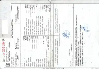 Vehicul casat ford focus i sedán (dfw) 1.8 turbo di / tddi al anului 1999 alimentat c9dc