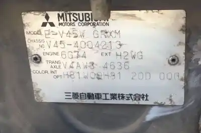 Утилизация автомобиля mitsubishi montero (v60/v70) 3.5 gdi gls kaiteki (5-ptas) года 1992 питание 6g74