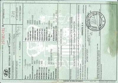 Veículo de Sucata hyundai accent (lc) 1.3 cat do ano 2002 alimentado g4ea