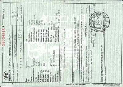 Scrapping Vehicle hyundai accent (lc) d3ea of the year 2002 powered 