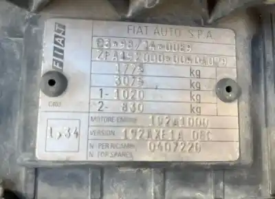 Scrapping Vehicle fiat stilo (192) 1.9 jtd / 1.9 jtd 115 active of the year 2004 powered 192a1000