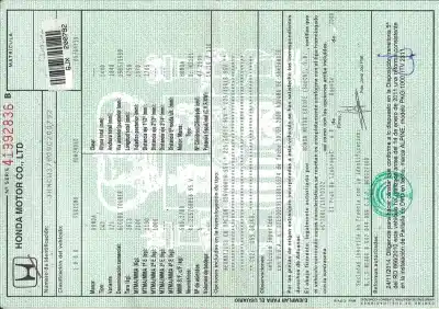Scrapping Vehicle honda accord tourer (cw) n22b1 of the year 2008 powered  Scrapping Vehicle honda accord tourer (cw) n22b1 of the year 2008 powered