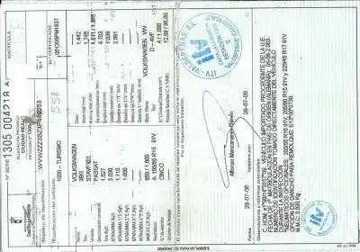 Veículo de Sucata volkswagen passat berlina (3b3) 1.9 tdi do ano 2007 alimentado avf