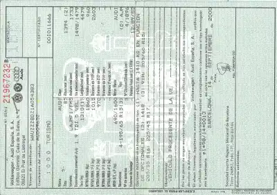 Утилизация автомобиля audi                                               a4 b5 (8d2)                                                                                                                                                                                                                                                1.9 tdi года 2000 питание ajm