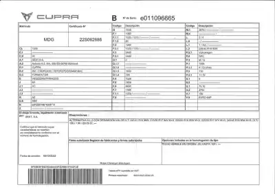 Sloopvoertuig cupra formentor (km7) dpc van het jaar 2023 aangedreven dpc