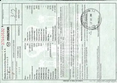 Veículo de Sucata mazda 3 berlina (bk) y6 do ano 2007 alimentado y6