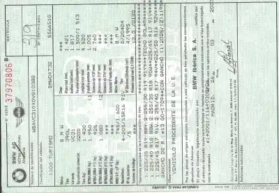 Vehicul casat BMW SERIE 3 BERLINA (E90) 320d al anului 2007 alimentat 204D4