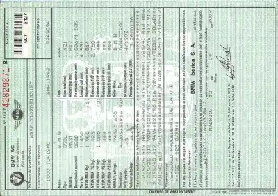 Vehicul casat bmw serie 3 berlina (e90) 320d al anului 2009 alimentat n47d20c