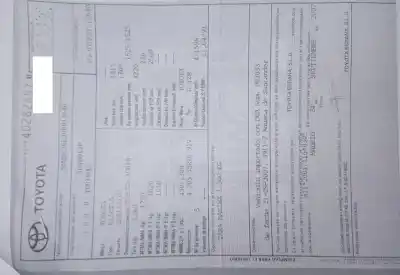 Veículo de Sucata toyota auris luna do ano 0 alimentado 1zr
