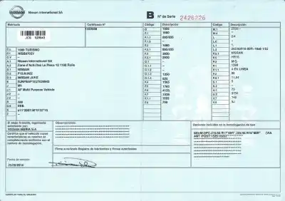 Sloopvoertuig nissan juke (f15) acenta van het jaar 0 aangedreven hr16