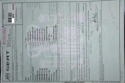 Scrapping Vehicle seat ibiza (6j5) reference of the year 0 powered bls