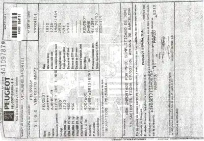 Veículo de Sucata peugeot bipper básico do ano 0 alimentado 8hs