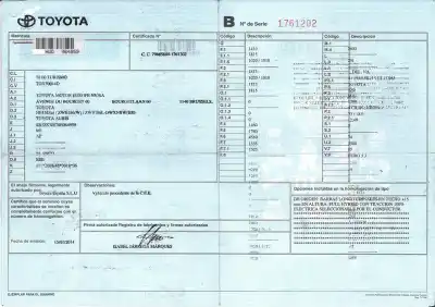 Veículo de Sucata toyota auris touring sports e18 hybrid active do ano 0 alimentado 2zr