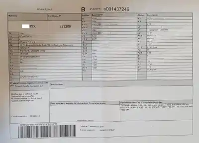 Veículo de Sucata renault megane iv berlina do ano 0 alimentado h5f408