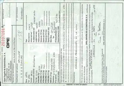 Veículo de Sucata opel vectra b berlina básico (1999->) do ano 0 alimentado x18xe1