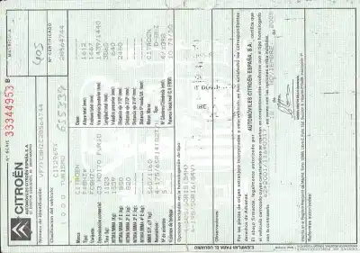Scrapping Vehicle citroen c3 hdi 70 furio of the year 0 powered 8hz