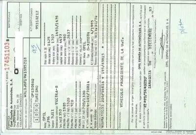 Veículo de Sucata opel vectra b berlina básico (1999->) do ano 0 alimentado x20dth